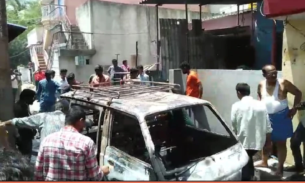Car blast at chitraduraga