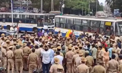 protesters detained at Town hall