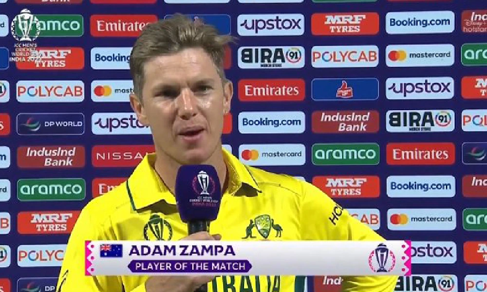 Adam Zampa PLAYER OF THE MATCH