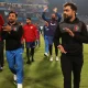 Rashid Khan leads Afghanistan's lap of honour at Gahunje