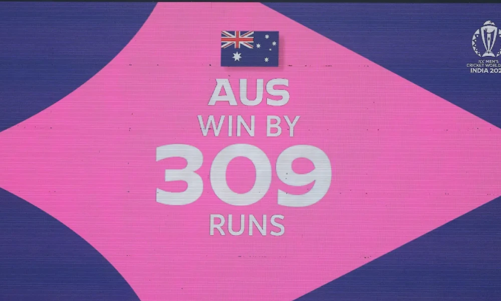A 309-run win for Australia against Netherlands was what she wrote