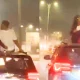 Couple full kissing on sunroof car in hyderabad and video went viral