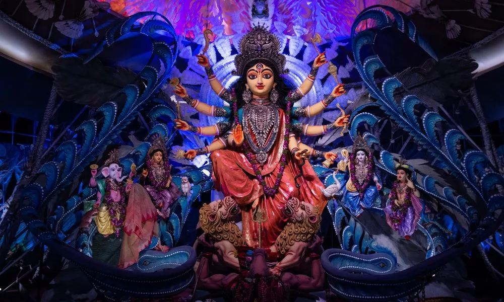 Durga idol for Durga puja festival in kolkata, West Bengal