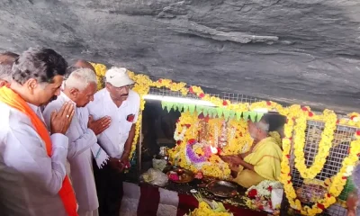 Former minister Harathalu Halappa special pooja at Jenukalamma Devi temple in Ammanaghatta