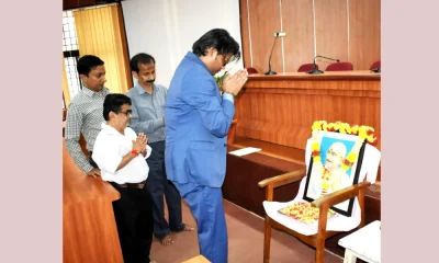 Gandhi Jayanti celebrations in Uttara Kannada Zilla panchayat office