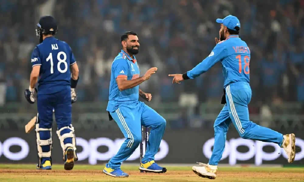 Mohammed Shami had his third wicket when he got Moeen Ali to edge behind