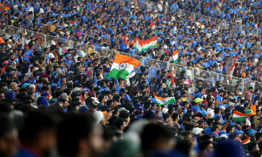 The Narendra Modi stadium was heavily populated during the game