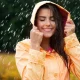 Girl enjoying Rain
