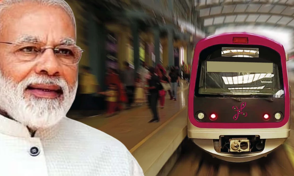 Metro Purpel line and PM Narendra Modi