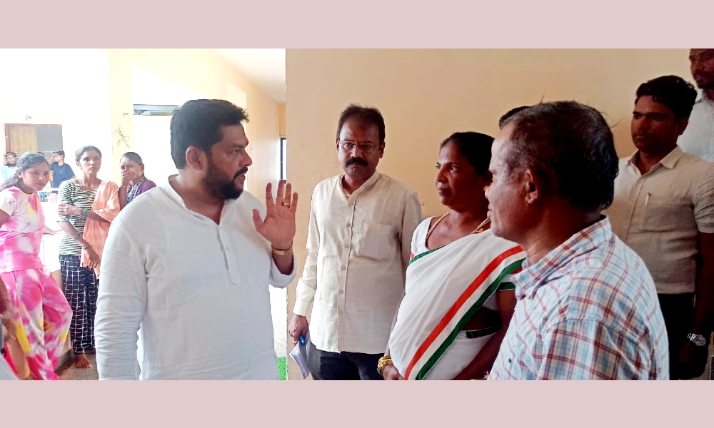 Minister B Nagendra sudden visit to the hostel and inspection in Gangavathi