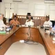 Yadgiri in-charge Minister Sharanbasappa Gowda Darsanapura meeting with KPTCL and gescom officials in yadgiri