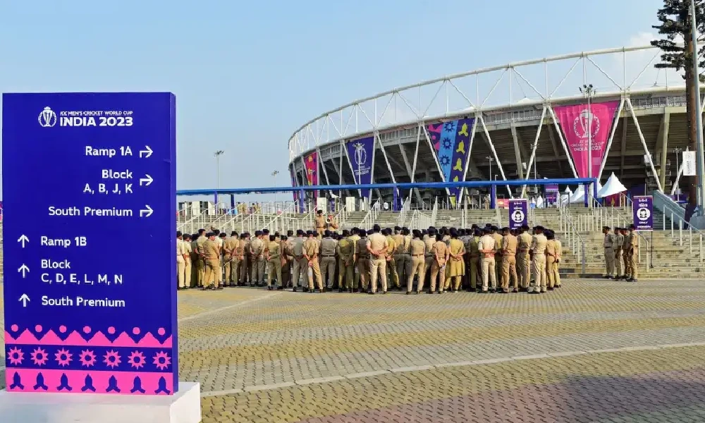 Security ramps up ahead of the India-Pakistan clash at the Narendra Modi stadium
