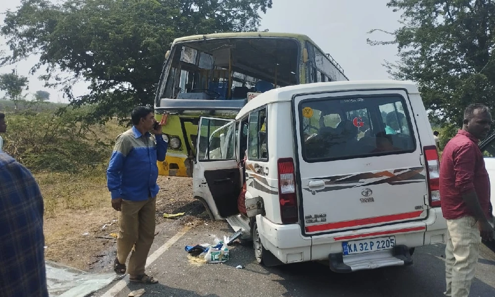 Five dead as bus collides with car