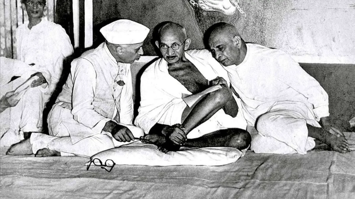 Patel with Gandhi and Nehru