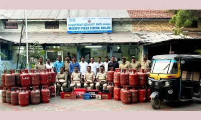 Two thieves arrested auto battery gas cylinders worth Rs 366 lakh seized in Ballari