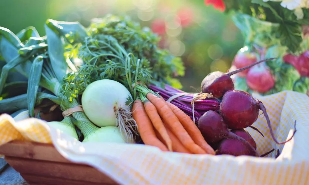 Vegetables on a Basket