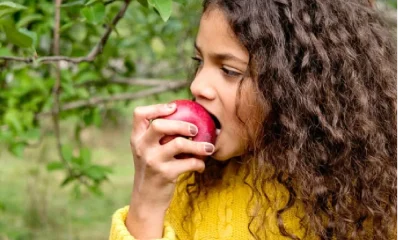 apple eating
