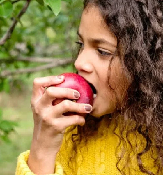 apple eating