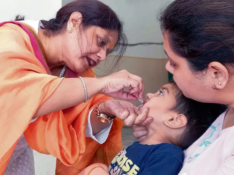 polio drops in India