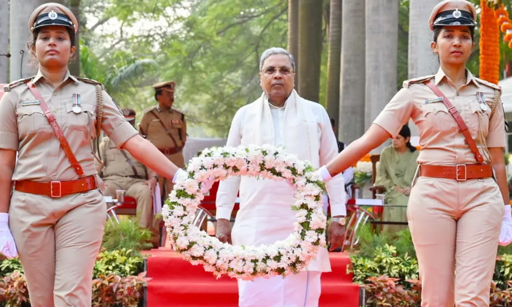 martyred police personnel tribute from CM Siddaramaiah