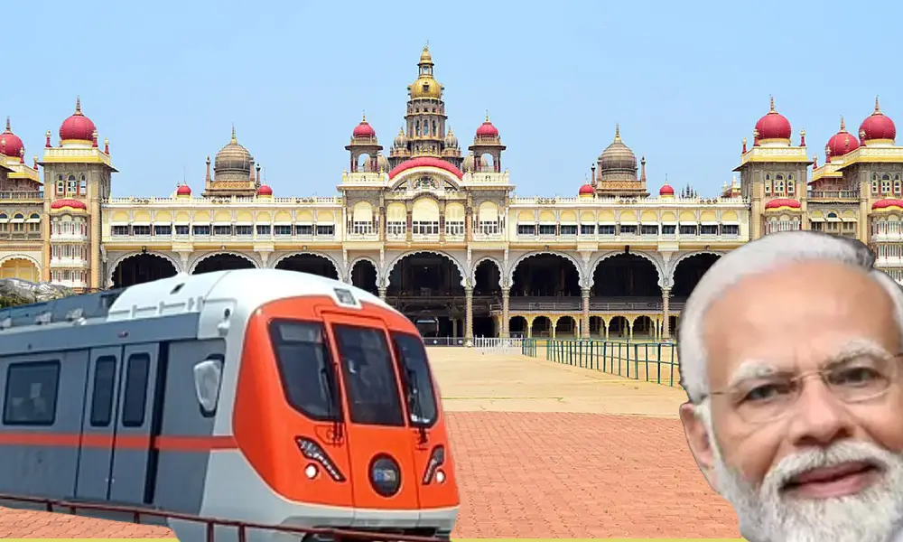 Metro train in Mysore assures Prime minister Modi