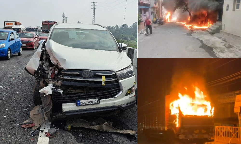 Road Accident And Fire case