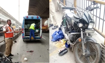 Lorry Hit bike in Bengaluru