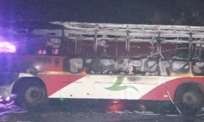 set fire to KKRTC bus