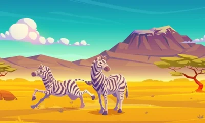 Zebra and camel