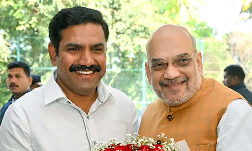 BJP State President blessed by Amit Shah