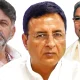 CM siddaramaiah Ranadeep singh Surjewala and DK Shivakumar