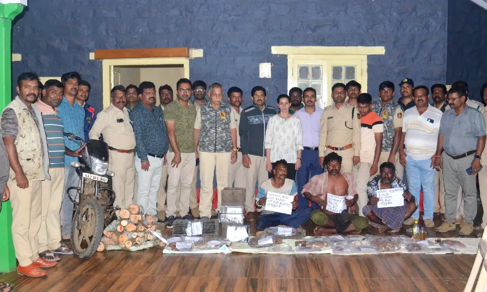 Five interstate forest thieves arrested in Yallapur