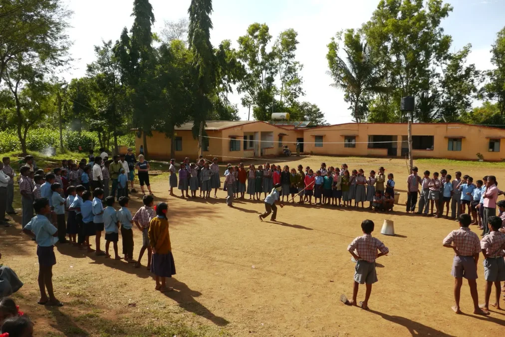 Children playing at Government schools