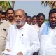 MP Karadi Sanganna demanded that the state government should release Rs 100 crore compensation