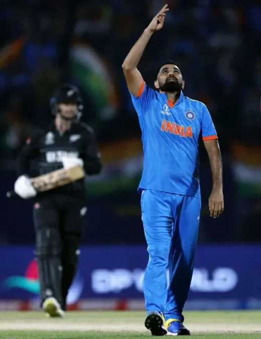 Mohammed Shami after taking wicket