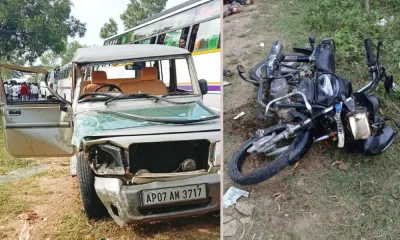 Jeep Bike accident near mysore