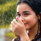 Girl with Rain in Karnataka