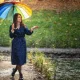 Rain and girl with umbrella