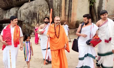 Sri Sachidananda jnaneshwar Bharati Swamiji visits Renukamba temple in Chandragutti