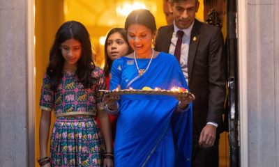 Diwali in British PM's office! Akshata Murthy fashionable dress caught attention