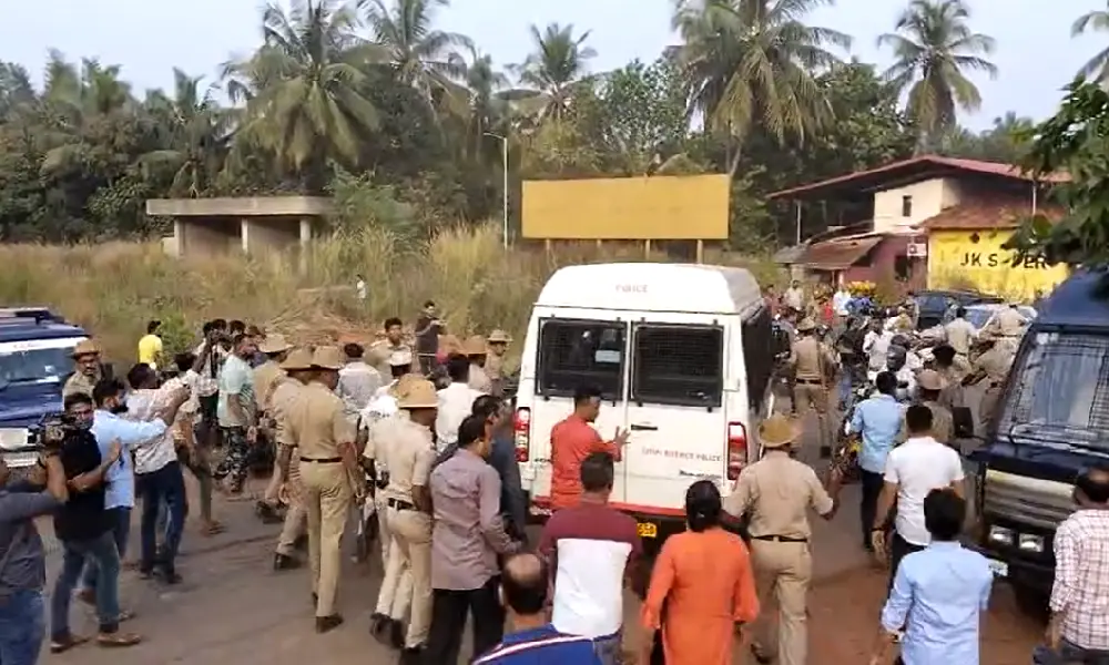 Udupi Murder case protest by public 