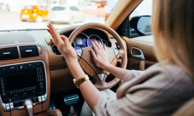 women Driving a Car husband fixed GPS