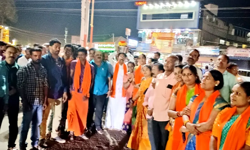 Ayodhya Shree Ram Mandir Mantrakshathe gets grand welcome at Ripponpet