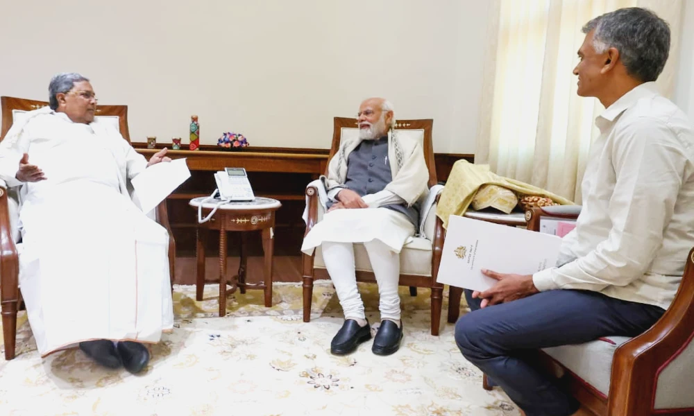 CM Siddaramaiah meets PM Narendra Modi