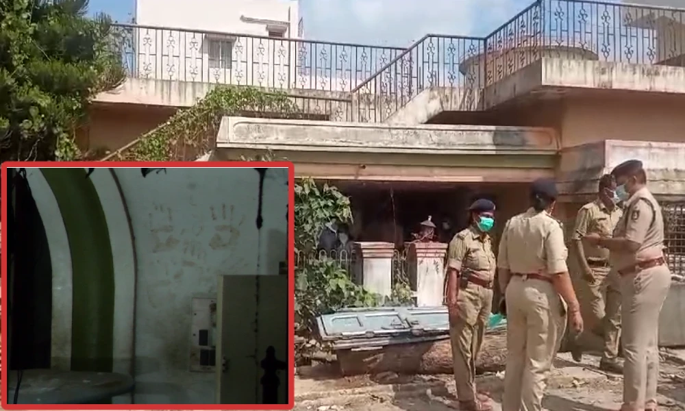 skeletons found in chitradurga Hand marks on the wall of a dilapidated house