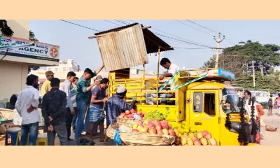 Clearance operation of roadside shops in Shira