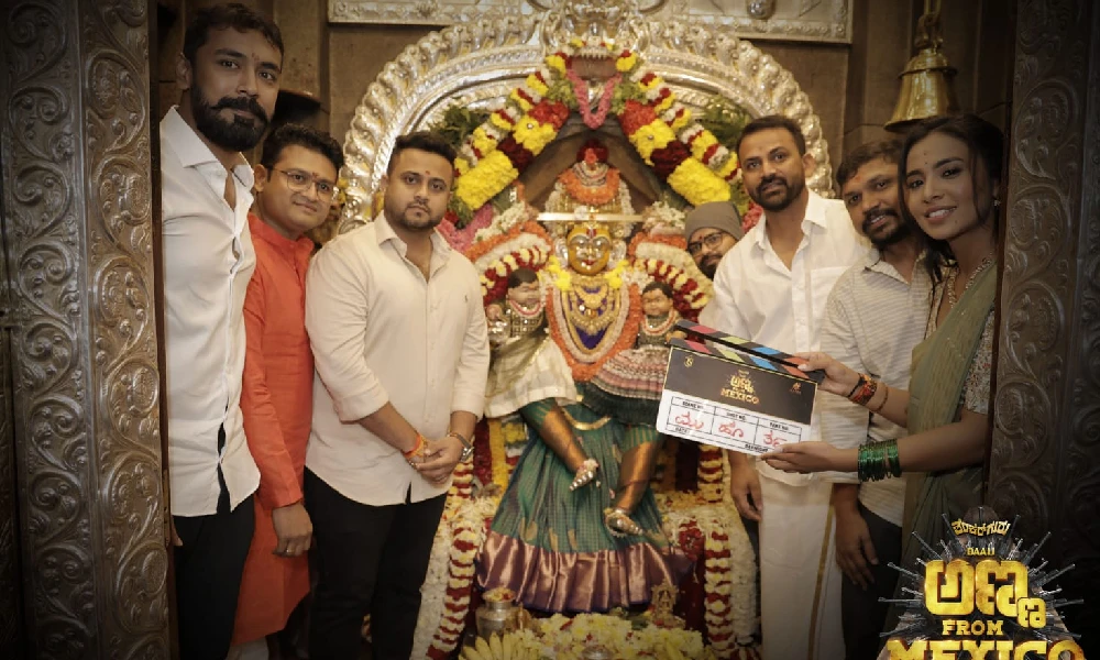 Dhananjaya In Anna From Mexico on set