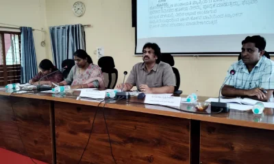 Minister Madhu Bangarappa spoke at a drought management meeting in Hosanagara