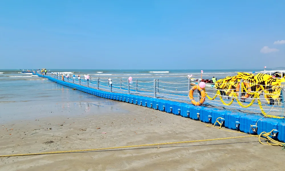 Floating Sea Walk is attracting tourists at Murdeshwara