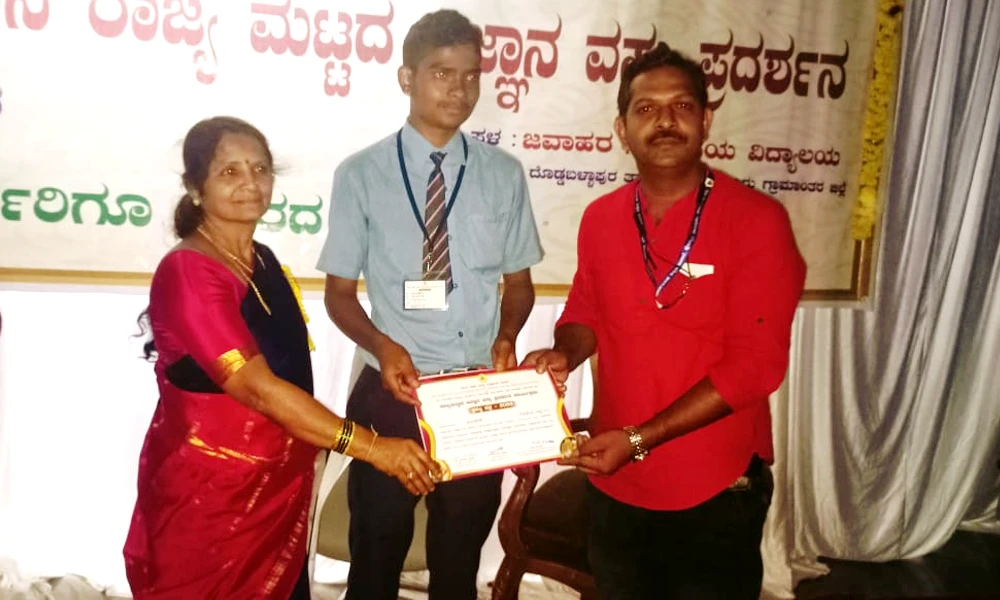 Government school student selected for national level in state level science exhibition
